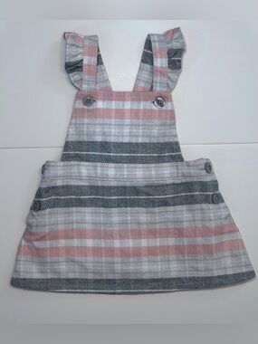 Hope & Henry Baby Girl Plaid Pinafore Dress 3-6M NWT